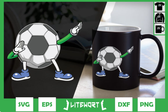 A Playful Soccer Dabbing Graphic for Crafts and Lifestyle Blogs