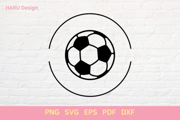 A Soccer Ball Split Graphic for Crafts & Branding Projects