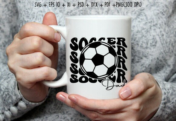 Retro Soccer Dad SVG: A Crafts & Graphics Gem for Game Day