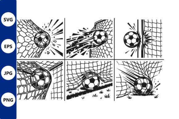 Six Panel Soccer Vector in Crafts and Graphics
