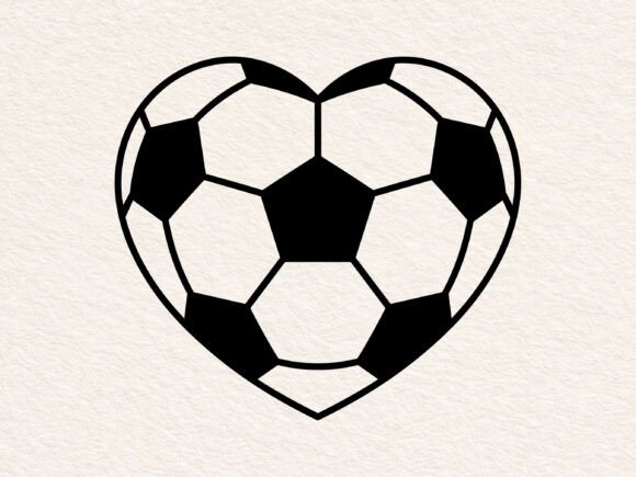 Soccer Ball Heart SVG: Graphics & Crafts