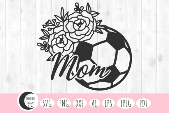 Soccer Graphics for Crafts and Mom-themed Products