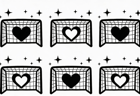 Soccer Heart Goal Art Print: Graphics & Crafts Review