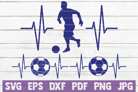 Soccer Heartbeat Cut Files for Craft Graphics