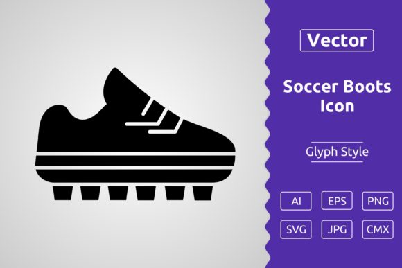 Vector Soccer Boots Glyph Icon for Sports Graphics & Icons